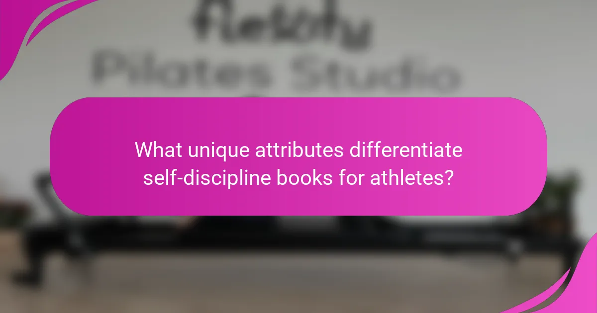 What unique attributes differentiate self-discipline books for athletes?